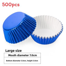 (Blue 5x3cm)Gobelets en papier cuisson feuille d'aluminium finitions métalliques épaissies pour fournitures de boulangerie