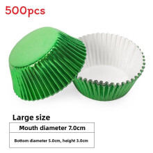 (Green 5x3cm)Gobelets en papier cuisson feuille d'aluminium finitions métalliques épaissies pour fournitures de boulangerie
