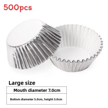 (Silver 5x3cm)Baking Paper Cups Aluminum Foil Thickened Metallic Finishes For Supplies Bakery