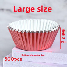 (Rose 5x3cm)Tazas de papel para hornear papel de aluminio acabado metálico engrosado para suministros panadería