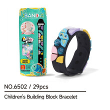 (Black)Diy Bracelet Making Kit Building Block With Creative Design Toy Educational