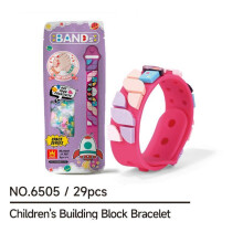 (Rose Red)Diy Bracelet Making Kit Building Block With Creative Design Toy Educational