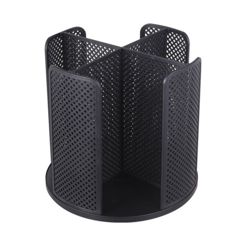 (Black)Creative Style Plastic Cup Dispenser With Multigrid Design For Desktop Use