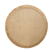 (Style17)Placemats circulares vintage de juta com estampa floral mesa decorativa ecológica consciente