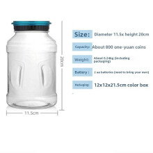 Creative Large Digital Coin Counting Money Saving Box Jar Bank Lcd Display Coins Gift Saving