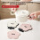 (White)Waterproof Silicone Dinner Placemat With Elegant Flower Pattern Settings For 4