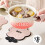(White)Waterproof Silicone Dinner Placemat With Elegant Flower Pattern For Settings 5