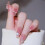 Tea Pink Rose Hanrafted Nail Piece Lightweight Nails False Luxury 2