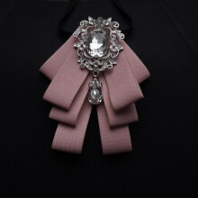 (PinkFlash)Mens Luxury Suit Accessory With Multilayer Bowtie And Collar Pin For Wedding And Events Business
