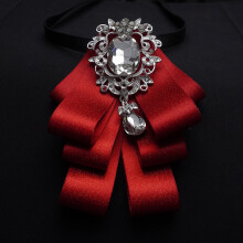 (RedFlash)Mens Luxury Suit Accessory With Multilayer Bowtie And Collar Pin For Wedding And Events Business