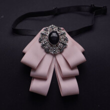 (LightPink)Mens Fashionable Wide Width Bow Tie With Heart Shape For Wedding And Looks Party