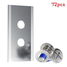 (Silver)72pcs Replacement Blades With Washers Screws For Luba Yuka All Series Robotic Lawnmower