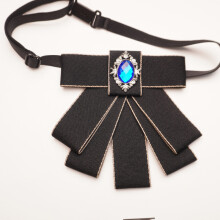 (ApricotBlackAdjust)Minimalistisches Unisex Halsband Blume mit verstellbarem Riemen und Seidenstoff für Zeremonien