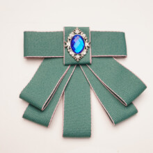 (ApricotLightGreenPin)Minimalist Unisex Collar Flower With Adjustable Strap And Silk Fabric For Ceremonies