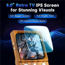 Retro Handheld Game Console 4.0 Inch IPS Screen EmuELEC System 22000+ Games WIFI Online Battle Video Game with 64G Card
