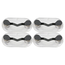 4-Delige Set Magnetische Brillenhouders met Clips voor Brillen, ID-Kaart en Oordopjes, Zwart