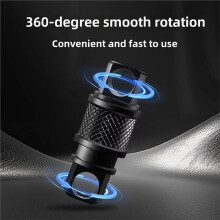 Double Headed Quick Release Keychain 360 Rotation Retractable Clip Pull Apart Buckle Aluminum Alloy Compact Keys Grey