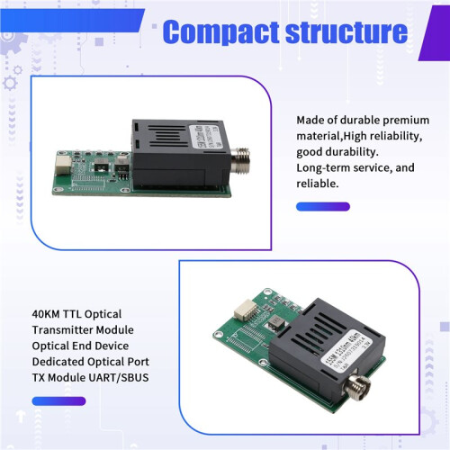 40KM TTL Optical Transmitter Module Optical End Device Dedicated Optical Port TX Module UART/SBUS