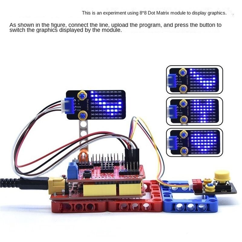 HT16K33_8X8 Dot Matrix Module DIY Electronic Building Block I2C for ...