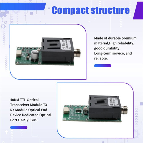 40KM TTL Optical Transceiver Module TX RX Module Optical End Device Dedicated Optical Port UART/SBUS