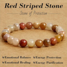 Rekbare armband met natuurlijke edelsteenparels van 8 mm voor dames en heren, handgemaakte kristallen energie-sieraden voor yoga en med