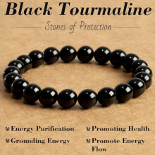 Rekbare armband met kralen van natuurlijke edelstenen, 8 mm kristallen energiearmband voor dames en heren, ideaal als cadeau voor yoga