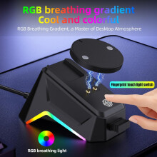 Base de carga magnética RGB con cable USB y USB tipo C | Compatible con ratones para juegos G502, G903, G309, G703 y G Pro X