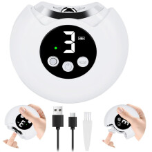 Elektrischer Nageltrimmer mit 3 Geschwindigkeitsstufen, LED-Licht und Nagelauffangbehälter, USB-aufladbar, für Kinder und Senioren