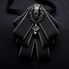 (BlackEdge)Mens Elegant Korean Suit Shirt Bow Tie Wedding Grooms Heartshaped Accessory Lapel