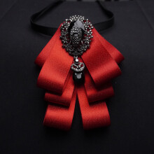 (RedFlash)Mens Elegant Korean Suit Shirt Bow Tie Wedding Grooms Heartshaped Accessory Lapel