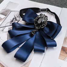 (NavyStrap)Mens Dress Shirt With Formal Bow Tie For Weddings And Events Corporate