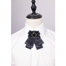(Black)Fashionable Satin Tie With Arrow Style For Grooms Speakers And Formal Occasions Dress