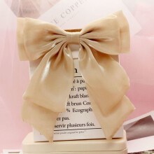 (KhaiLargeBow)Ceramic Bow Tie Collar Ornament For Women With Soft Inner Material For Casual And Dressy Wear