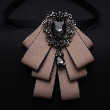 (CourtBlackBlueEdge)Hanbone Mens Fashionable Suit Shirt With Multipattern Butterfly Bow For Special Dress Occasion
