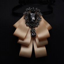 (CourtBlackChampagne)Hanbone Mens Fashionable Suit Shirt With Multipattern Butterfly Bow For Special Dress Occasion