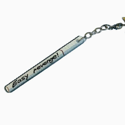 Creative Pixelated Message Acrylic Keychain, Vintage Style Backpack Charm, Gift for Daily Use