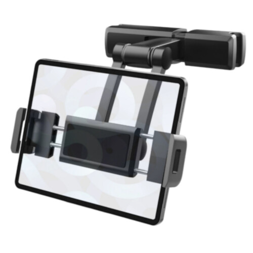 Car Tablet Holder Extends to 25 cm, 360 Degree Rotation, Compatible with 4.4-11 Inch Tablets, Adjustable Mount for Dashb
