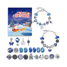 Calendar de Advent cu Cutie Surpriză Brățară Artizanală 2026 – Jucărie Numărătoare Inversă pe 24 de Zile – Cadou Unic de Crăciun pent