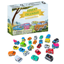 Calendar de Advent Mașină Nouă 2026 – Set de Mini Figurine Vehicule cu 24 de Zile – Cadou de Crăciun Creative pentru Băieți, Fete și