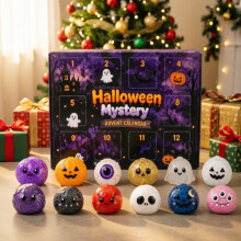 Calendar de Advent cu jucării senzoriale moi, cutie pentru jaluzele - Cadou surpriză cu numărătoare inversă de 24 de zile - Jucării de