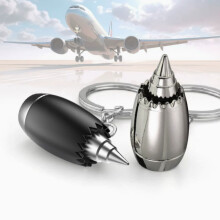 2-pack miniatyrnyckelring med jetmotor, realistiskt hänge till flygplansturbin, metallsouvenirgåva för flyg till piloter och företag