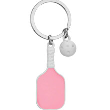 Rosa Pickleball Paddle Nyckelring Mini Paddle Accessory och Bollberlock Sportig Gåva för Kvinnor och Flickor