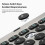 Foldable Bluetooth Keyboard with Touchpad, Tri-Device Wireless Keyboard with Magnetic Stand for Tablets and Smartphones 3