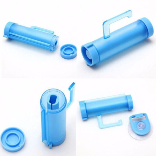 (Red)Pp Toothpaste Squeezer With Suction Hang Hook Suitable For Home And Travel Use 2
