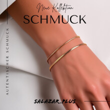 Damen-Gliederarmband, Schlangenkette aus 18-karätig vergoldetem Edelstahl, eleganter Modeschmuck