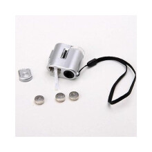 1pcs 60x Mini Portable Handheld Pocket Microscope Loupe Jeweler Magnifier With Led Light
