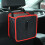 (Black)Car Rubbish Bin Waterproof Foldable Auto Trash Bag Litter Container Garbage 8