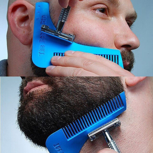 (Black)Facial Beard Shaping Trim Template Modeling Comb Hair Cutting Guide Tool Hot 2