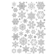 (Silver-45*30cm)Joyeux Noël Stickers Fenêtre Noël Nouvel An Décalcomanies Père Noël Renne Claus