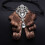 (DeepBrownCheck)Adults Widewidth Mens Bow Tie With Spliced Material And Heartshaped Corsage For Events Formal 1